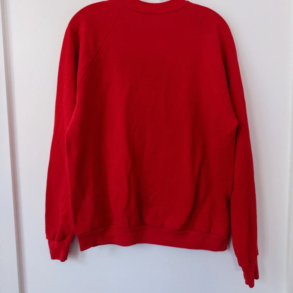 Vintage Christmas Yellowstone Park Sweatshirt XL Moose National Park Red‎ Gorp